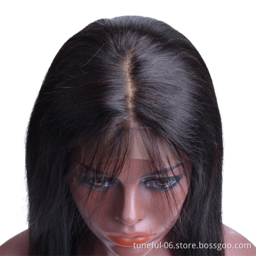 130% 150% 180% Wholesale 4x4 Lace Closure Wig Vendors 100% Aligned Cuticle Wig 4x4 Closure Natural Straight Human Hair Wigs
